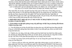 Thông tư liên tịch 86/2005/TTLT-BQP-BCA hướng dẫn phối hợp thực hiện quản lý nhà nước giữa bộ quốc phòng với bộ công an