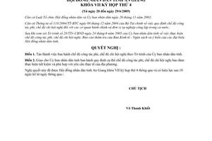 Chỉ thị 05/2005/NQ-HĐND chế độ công tác phí chế độ chi hội nghị An Giang