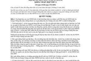 Nghị quyết 01/2005/NQ.HĐND nhiệm vụ kinh tế xã hội thu chi ngân sách 6 tháng cuối 2005 An Giang