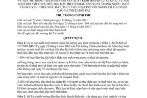 Quyết định 161/2005/QĐ-TTg thí điểm cơ sở sản xuất kinh doanh tự kê khai nộp thuế đối với thuế tiêu thụ đặc biệt sản xuất trong nước thuế nhà môn bài