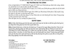 Quyết định 38/2005/QĐ-BTC khung giá tiêu thụ nước sạch sinh hoạt