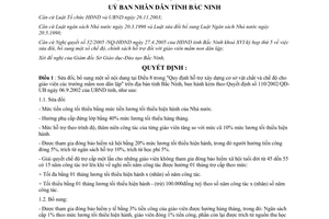 Quyết định 52/2005/QĐ-UB sửa đổi hỗ trợ xây dựng cơ sở chế độ giáo viên mầm non dân lập Bắc Ninh