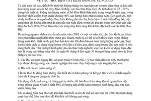 Chỉ thị 19/2005/CT-TTg thực hiện tiết kiệm sử dụng điện