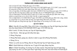 Quyết định 826/2005/QĐ-NHNN tổ chức hoạt động Tạp chí Ngân hàng sửa đổi Điều 5 Quy chế