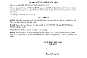 Quyết định 60/2005/QĐ-UB chế độ, chính sách đào tạo bồi dưỡng thu hút nhân tài