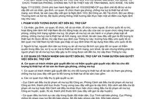 Thông tư liên tịch 03/2005/TTLT-BCA-BTC-BLĐTBXH-BQP đền bù trợ cấp cá nhân tổ chức phòng chống ma túy bị thiệt hại hướng dẫn NQ103/2002/NĐ-CP