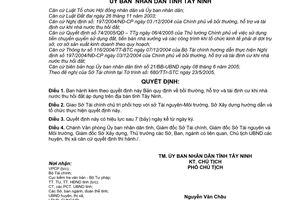 Quyết định 555/2005/QĐ-UBND bồi thường hỗ trợ tái định cư khi nhà nước thu hồi đất