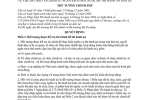 Quyết định 136/2005/QĐ-TTg hỗ trợ tài chính từ ngân sách nhà nước  thi hành án dân sự