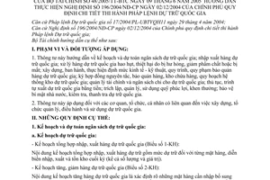 Thông tư 48/2005/TT-BTC hướng dẫn thực hiện Nghị định 196/2004/NĐ-CP hướng dẫn thi hành Pháp lệnh Dự trữ quốc gia
