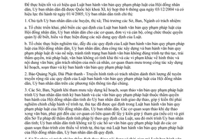 Chỉ thị 11/2005/CT-UBND thi hành Luật ban hành văn bản quy phạm pháp luật Quảng Ngãi