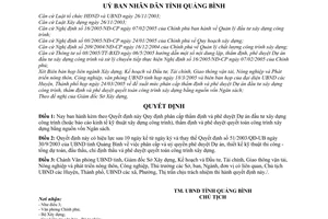 Quyết định 29/2005/QĐ-UBND phân cấp thẩm định phê duyệt Dự án đầu tư xây dựng công trình báo cáo kinh tế kỹ thuật