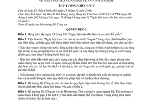 Quyết định 521/2005/QĐ-TTg ngày hội toàn dân bảo vệ an ninh tổ quốc