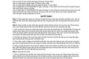 Quyết định 528/QĐ-TTg danh sách công ty cổ phần hóa thực hiện bán đấu giá cổ phần niêm yết đăng ký giao dịch tại trung tâm  chứng khoán Việt Nam