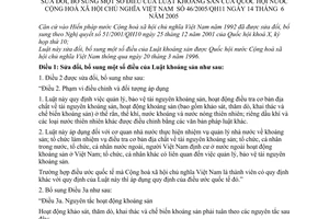 Luật Khoáng sản 2005 sửa đổi 46/2005/QH11