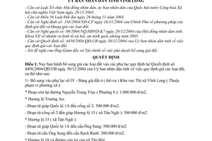 Quyết định 1284/2005/QĐ-UBND  bổ sung giá đất