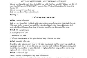 Luật kiểm toán Nhà nước 2005 37/2005/QH11