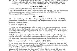 Quyết định 144/2005/QĐ-TTg quản lý tài chính bảo hiểm xã hội sửa đổi Quyết định 02/2003/QĐ-TTg