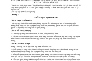 Luật Quốc phòng 2005 39/2005/QH11