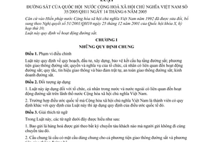 Luật Đường sắt 2005 35/2005/QH11