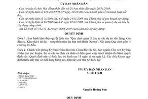 Quyết định 106/2005/QĐ-UB quản lý đầu tư các dự án xây dựng Khu dân cư