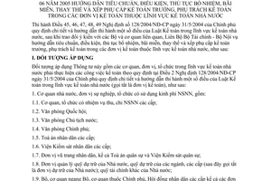 Thông tư liên tịch 50/2005/TTLT-BTC-BNV tiêu chuẩn, điều kiện, thủ tục bổ nhiệm, bãi miễn, thay thế  xếp phụ cấp kế toán trưởng đơn vị nhà nước