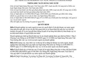 Quyết định 883/2005/QĐ-NHNN  chi phí khoản vay nước ngoài doanh nghiệp