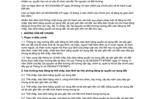 Thông tư liên tịch 05/2005/TTLT-BTP-BTNMT hướng dẫn việc đăng ký thế chấp, bảo lãnh bằng quyền sử dụng đất, tài sản gắn liền với đất
