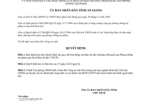 Quyết định 1756/2005/QĐ-UBND Ban chỉ đạo chương trình Phòng chống tội phạm An Giang