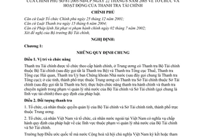 Nghị định 81/2005/NĐ-CP tổ chức hoạt động thanh tra tài chính