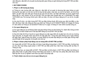 Thông tư 06/2005/TT-BCA(C11) hướng dẫn đăng ký quản lý phương tiện giao thông cơ giới đường bộ khu kinh tế - thương mại đặc biệt Lao Bảo