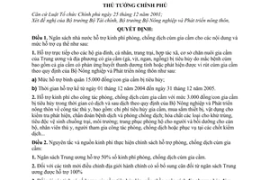 Quyết định 574/2005/QĐ-TTg chính sách hỗ trợ kinh phí phòng, chống dịch cúm gia cầm