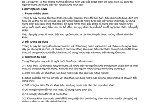 Thông tư  02/2005/TT-BTNMT hướng dẫn Nghị định 149/2004/NĐ-CP quy định cấp phép thăm dò khai thác sử dụng tài nguyên nước xả nước thải vào nguồn nước