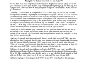 Công văn 8842/BTC-TCT thời gian bắt đầu ưu đãi miễn, giảm thuế