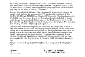 Công văn 2245/TCT-ĐTNN miễn giảm tiền thuê đất theo các quy định tại QĐ 189/2000/QĐ-BTC