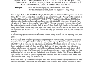 Công văn 1738/BNV-TL nội dung quyết định chuyển xếp lương cũ sang lương mới và mẫu báo cáo kèm theo TTLT 01/2005/TTLT