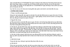 Công văn 425/VTLTNN-NVTW hướng dẫn quản lý văn bản đi, văn bản đến