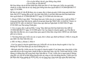 Công văn 4407/BGTVT-CGĐ  tham gia ý kiến vào quá trình chuẩn bị và thực hiện dự án xây dựng