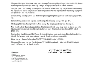 Công văn 2879TCHQ/GSQL xem xét lại việc áp mã mặt hàng thu được qua quá trình xay sát ngô