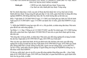 Công văn 9339/BTC-CST miễn thuế sử dụng đất nông nghiệp