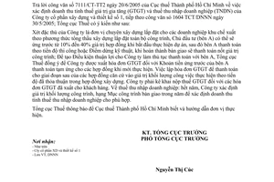 Công văn 2470/TCT-DNNN doanh thu tính thuế giá trị gia tăng (GTGT) và thuế thu nhập doanh nghiệp (TNDN) Công ty cổ phần xây dựng và thiết kế số 1