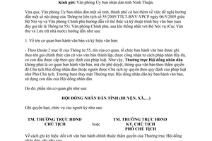 Công văn 4129/VPCP-HC hướng dẫn Thông tư 55/2005/TTLT-BNV-VPCP