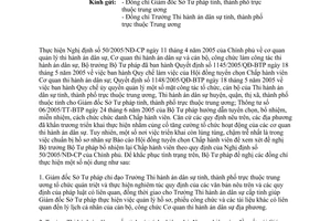 Công văn 2218/BTP-THA tổ chức cán bộ