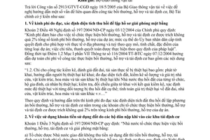 Công văn 9547/BTC-QLCS trả lời vướng mắc trong thực hiện chính sách bồi thường, hỗ trợ và tái định cư khi Nhà nước thu hồi đất