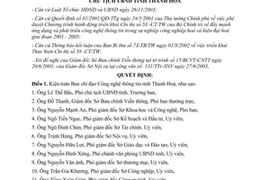 Quyết định 1811/QĐ-CT 2005 kiện toàn Ban Chỉ đạo công nghệ thông tin Thanh Hóa