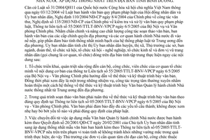 Chỉ thị 33/2005/CT-UB thể thức kỹ thuật trình bày văn bản quản lý nhà nước Bình Dương