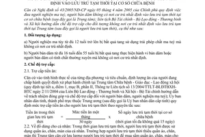 Thông tư liên tịch 56/2005/TTLT-BTC-BLĐTBXH  hướng dẫn chế độ trợ cấp cho đối tượng không có nơi cư trú  vào lưu trú tạm thời tại cơ sở chữa bệnh