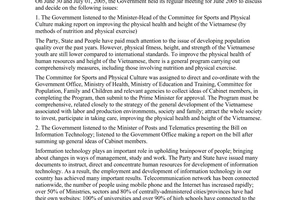 Resolution No. 08/2005/NQ-CP on the Government's regular meeting in June 2005