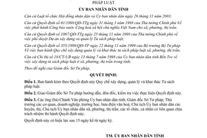 Quyết định 2337/2005/QĐ-UBND quy chế xây dựng quản lý khai thác Tủ sách pháp luật Bến Tre