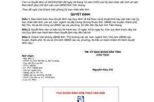 Quyết định 32/2005/QĐ-UBND Quy định thể thức và kỹ thuật trình bày văn bản