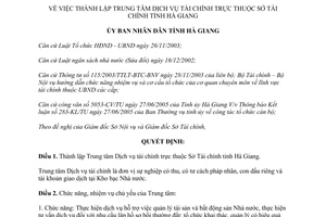 Quyết định 1418/2005/QĐ-UB thành lập Trung tâm Dịch vụ tài chính